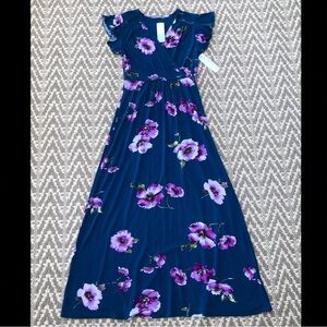 Loveapplle tori knit floral maxi dress size XSP